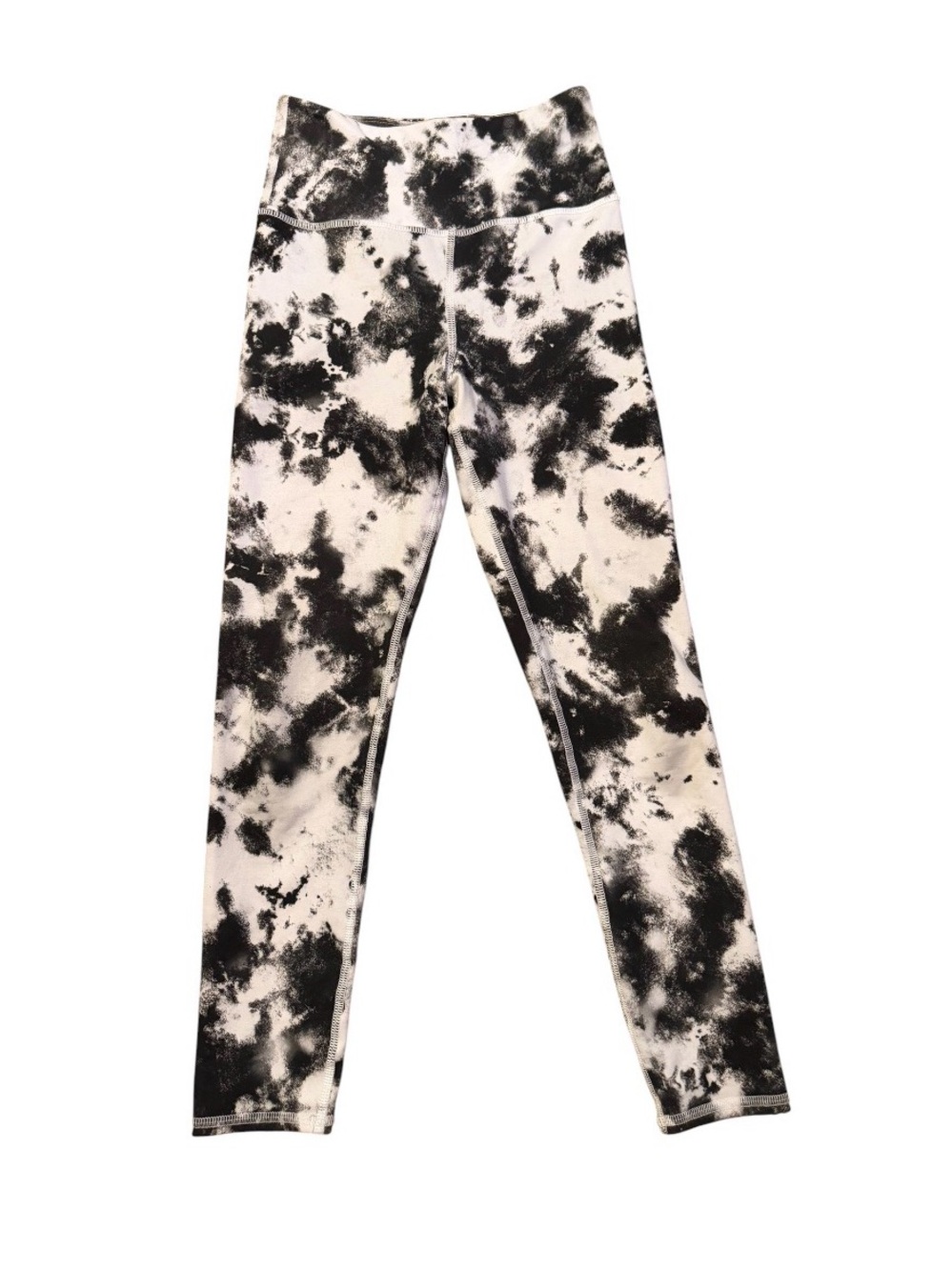 Evolution and Creation Black & White Tie-Dye Leggings